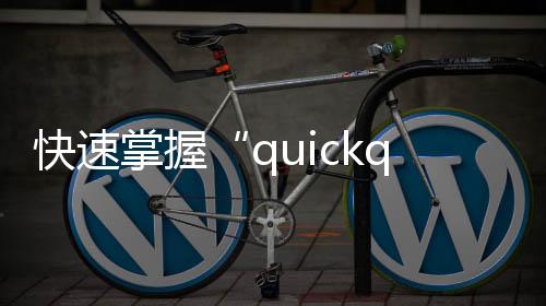 快速提升工作效率的利器——QuickQ让你事半功倍